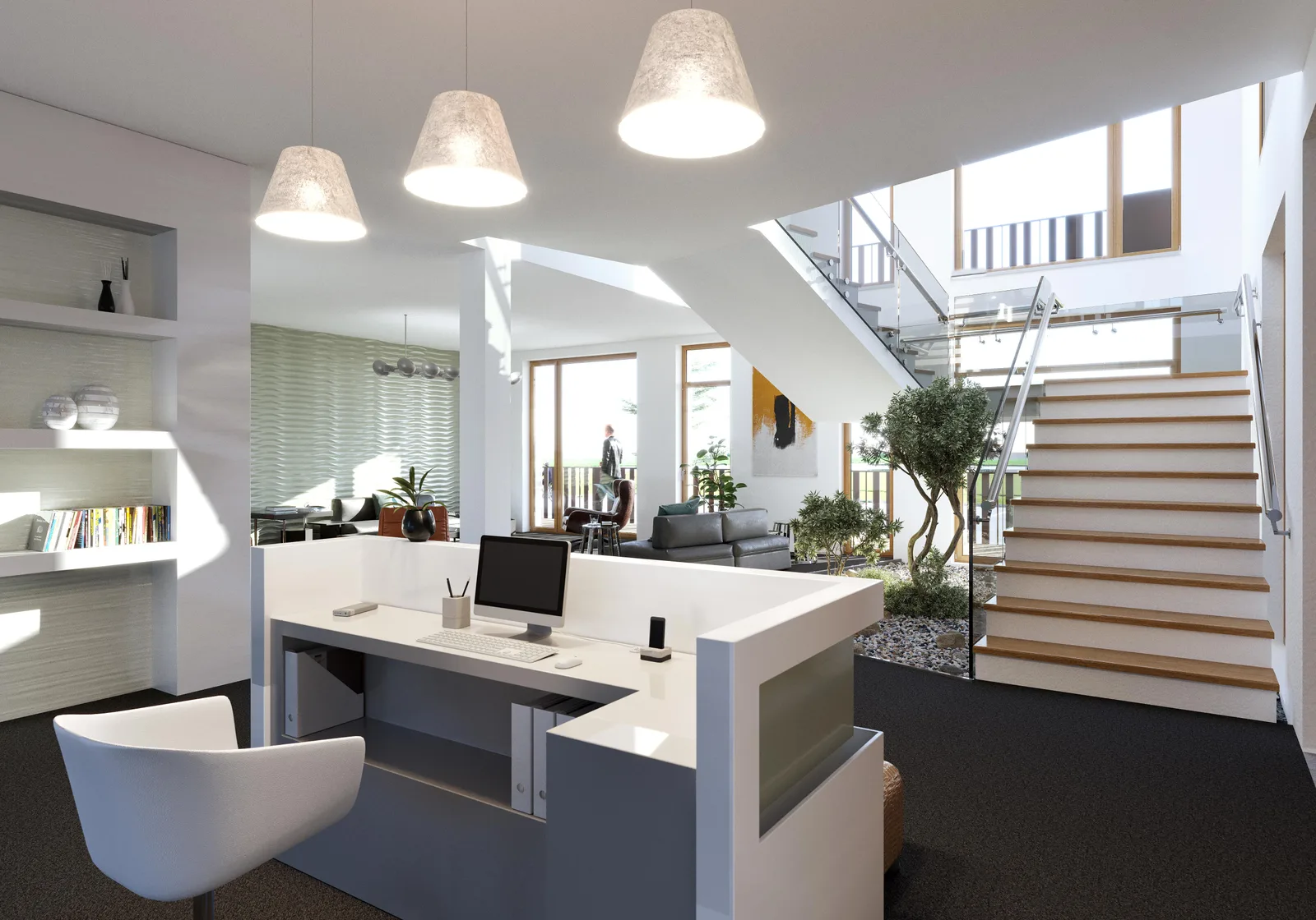 Solid Campus Interior – Empfang