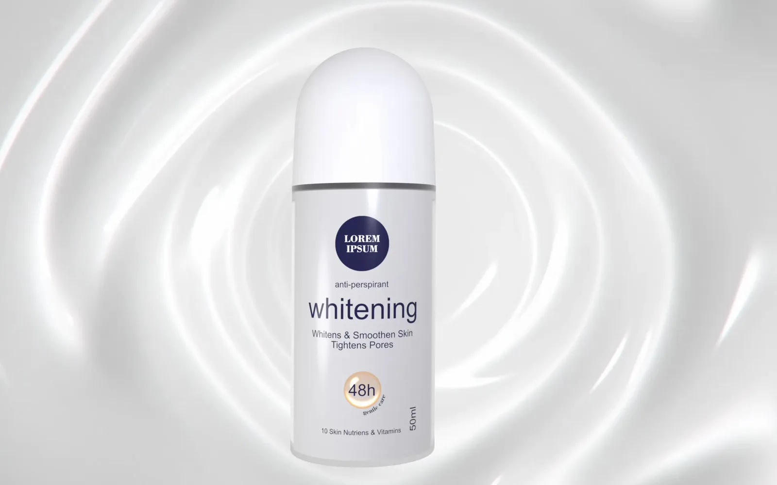 Deodorant in einer weißen CGI-Umgebung – Standbild aus dem lightRAY Showcase