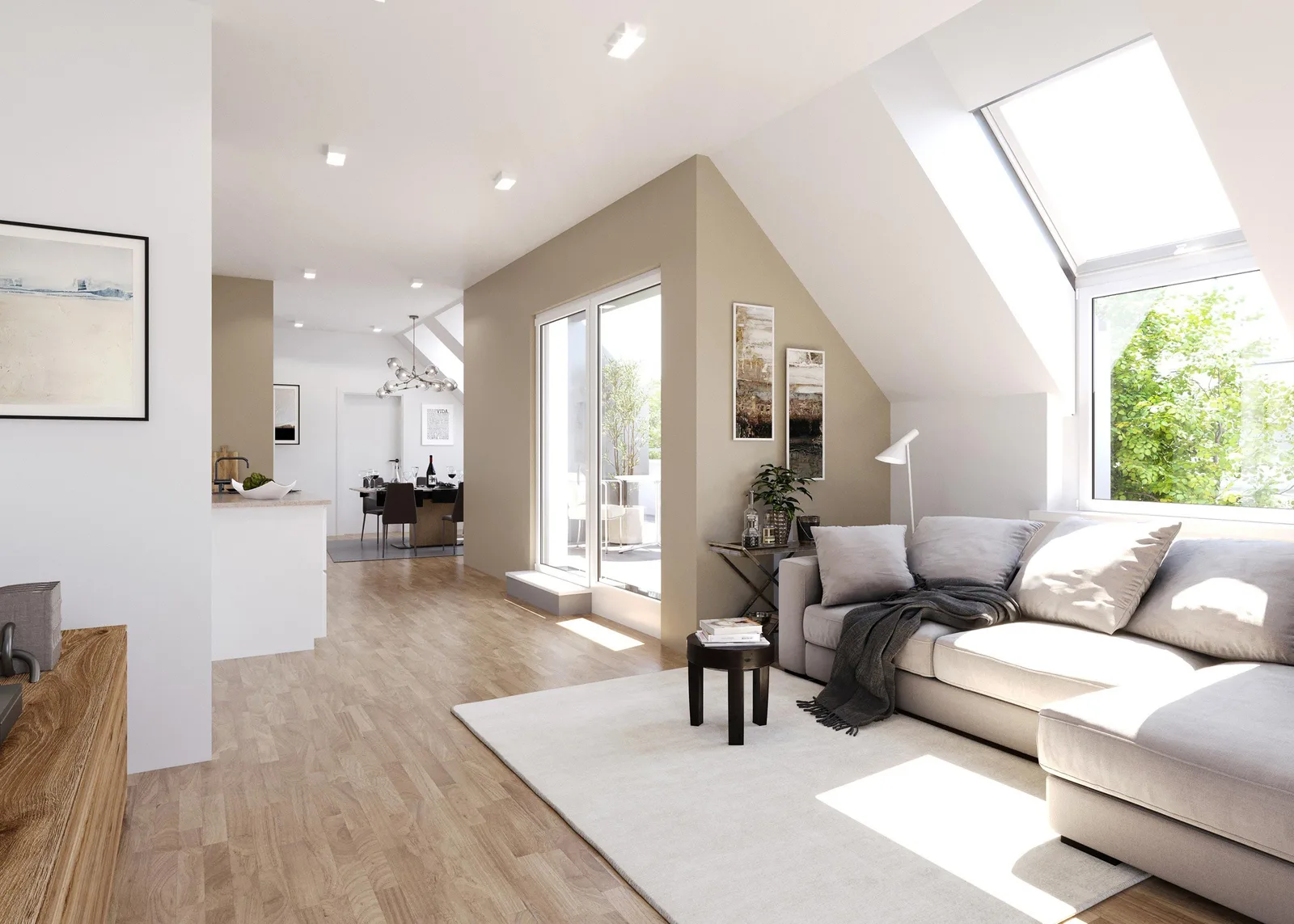 WHA Jahnstraße – Wohnraum mit Dachschräge